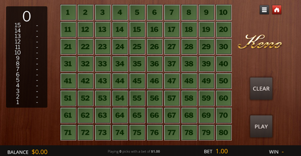 online keno real money Keno gameplay