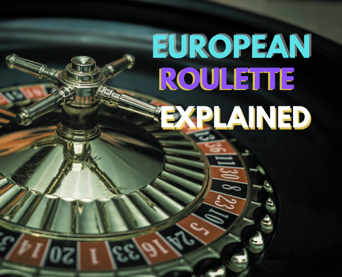 European roulette explained text with roulette wheel background