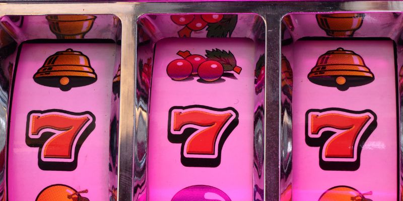 a slot machine showing a pair of reels