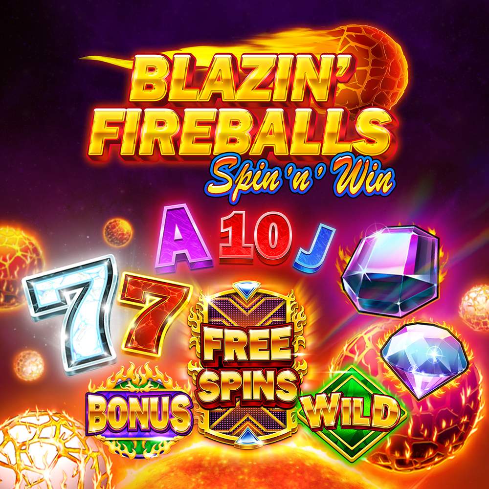 Blazin Fireballs Spin 'N' Win gaming screen