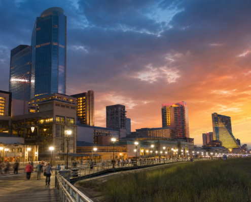 Atlantic City casino revenue editorial news image