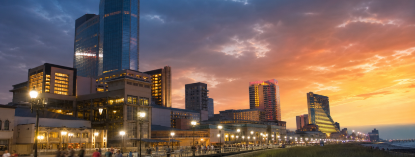 Atlantic City casino revenue editorial news image