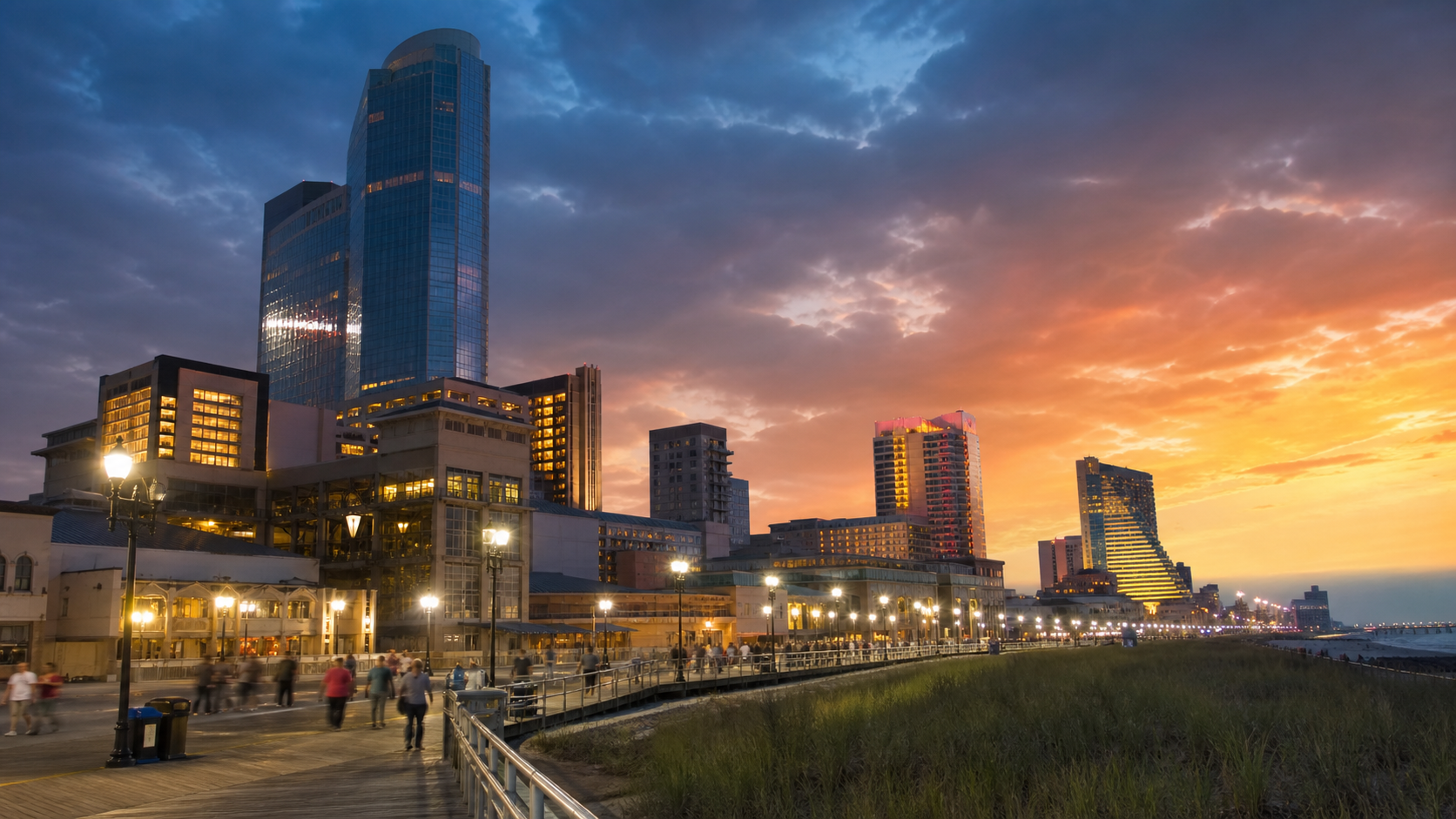 Atlantic City casino revenue editorial news image