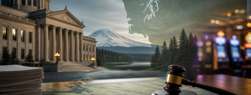 Unbranded Washington gaming regulation and courthouse scene