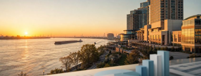 Louisiana casino revenue editorial illustration