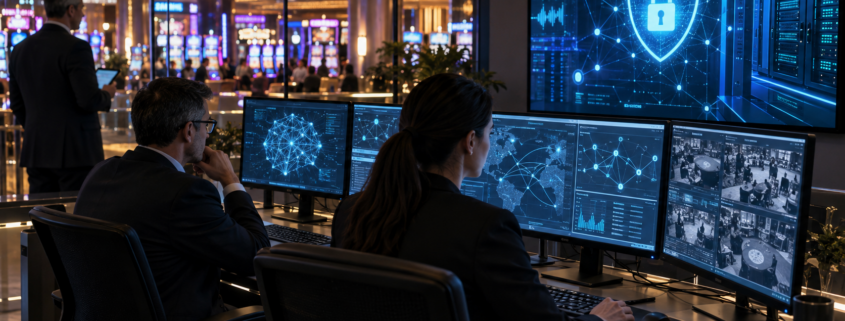 Editorial illustration for AI in Gaming Cybersecurity: G2E Panel Maps the New Risk Questions