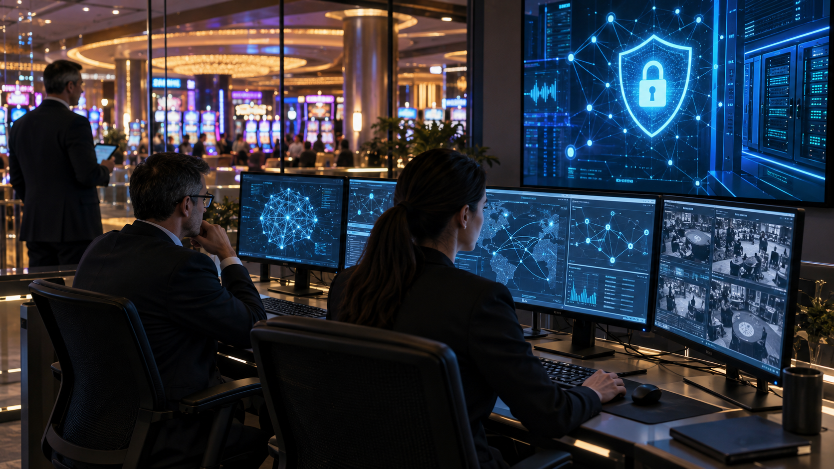 Editorial illustration for AI in Gaming Cybersecurity: G2E Panel Maps the New Risk Questions