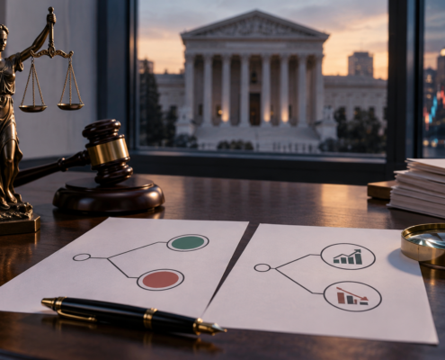 Editorial illustration of a regional casino lease review