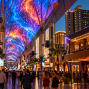 Editorial illustration for Fremont Street Experience CEO Move Brings New Leadership to Las Vegas