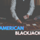 American blackjack text with dealer in background